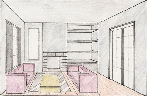 Step-by-Step Guide to Drawing a Perspective Kitchen