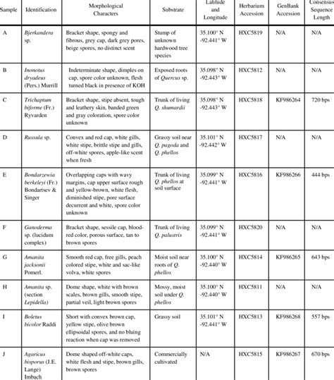 Ten fungal samples used in this study. | Download Table