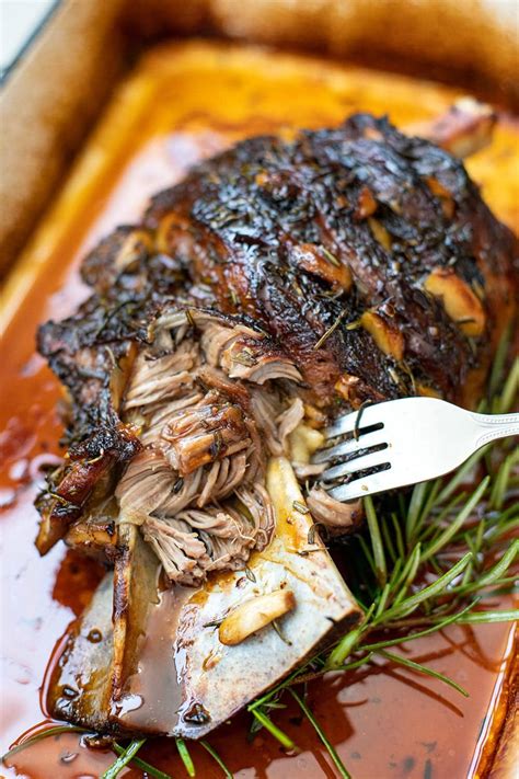 Slow-Cooked Lamb Shoulder With Rosemary Garlic & Honey - GetSlimThin