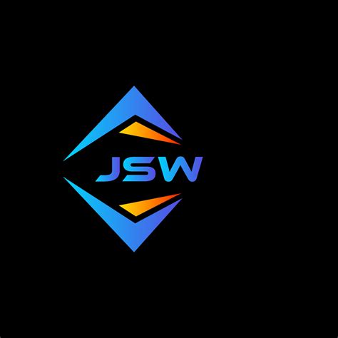 JSW abstract technology logo design on Black background. JSW creative ...