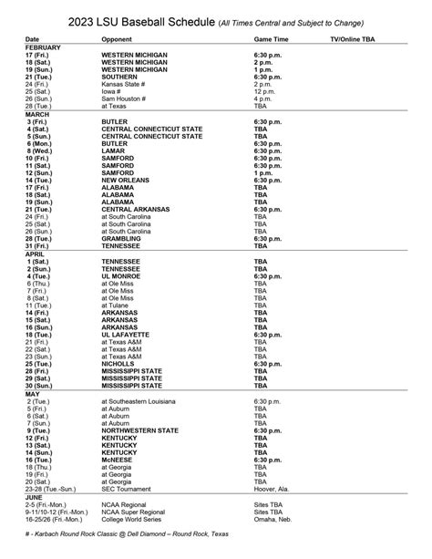 LSU releases 2023 baseball schedule – Crescent City Sports