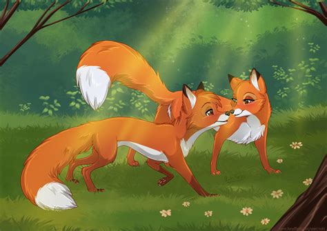 Tod and Vixey by RukiFox on DeviantArt