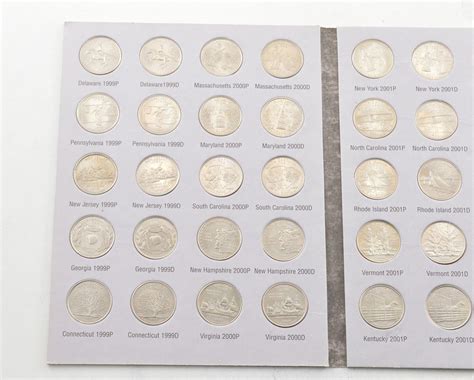 50 Coins Statehood 1999-2003 Washington Quarter Collection Set - Mostly ...