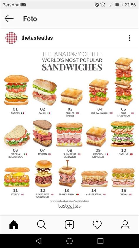 an iphone screen showing the menu for sandwiches and sandwiches in ...