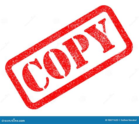 Copy Red Rubber Stamp on White Background. Stock Illustration ...