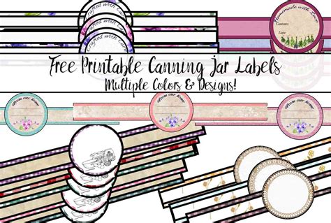 Free Printable Canning Jar Labels: Tons of Designs & Colors