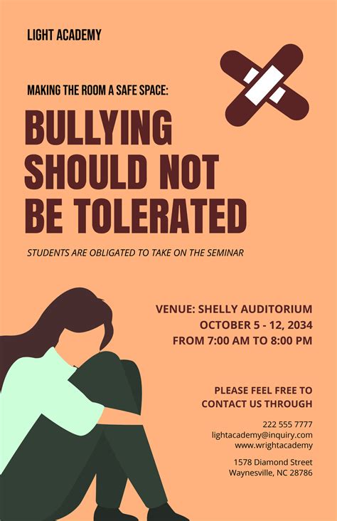 Stop Bullying Poster Template in PSD, Illustrator, Word, Publisher ...