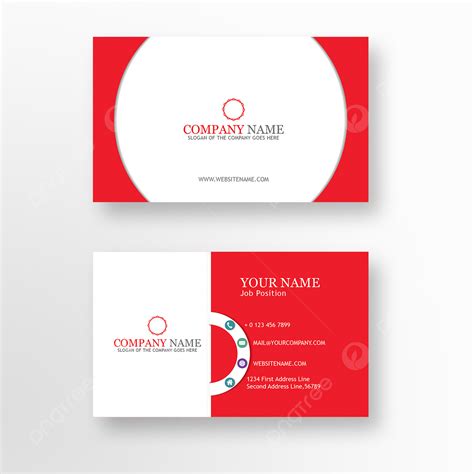 Red Modern Business Card Template Download on Pngtree