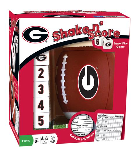 NCAA Georgia Shake 'n Score Dice Game by MasterPieces - Walmart.com