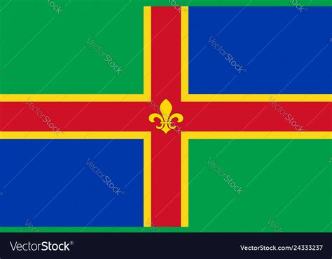 Flag lincolnshire in england Royalty Free Vector Image