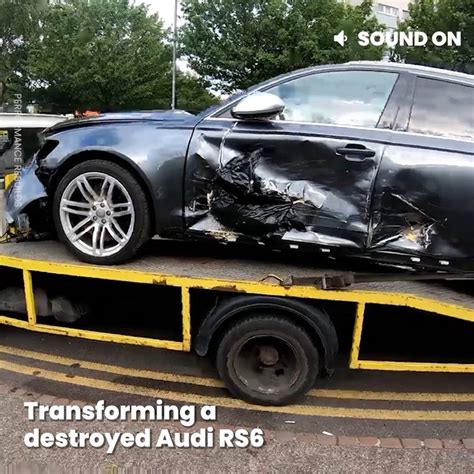 Transforming a destroyed Audi RS6 | These guys completely transformed ...