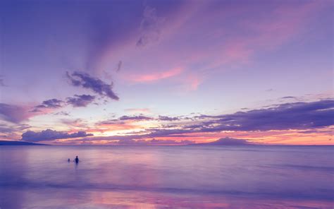 ocean, Clouds, Sunset, Purple, Beach Wallpapers HD / Desktop and Mobile ...