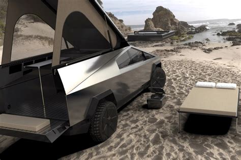 Space Camper Turns the Tesla Cybertruck Into a Mini Solar-Powered RV on ...