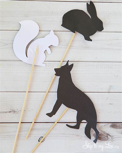 Forest Animal Shadow Puppets - The Crafting Chicks