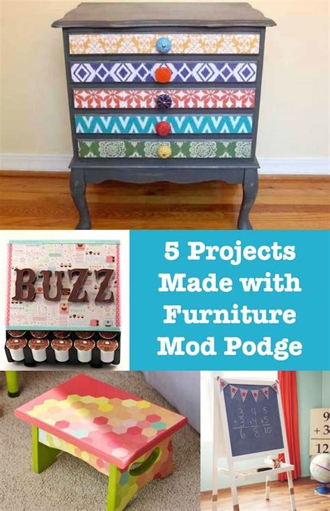 5 Fantastic Projects Using Furniture Mod Podge | Decoupage wood ...