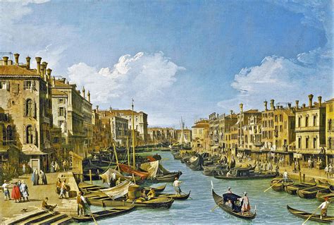 Canaletto - Canal Grande near the Rialto Bridge, Venice 3b [1728-32 ...