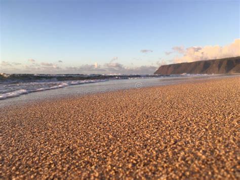 Polihale Beach Sunset on Kauai Island, Hawaii. Stock Image - Image of ...