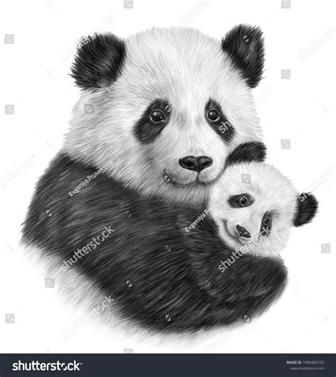 Mother Baby Panda Illustration Cute Hand Stock Illustration 1999484729 ...