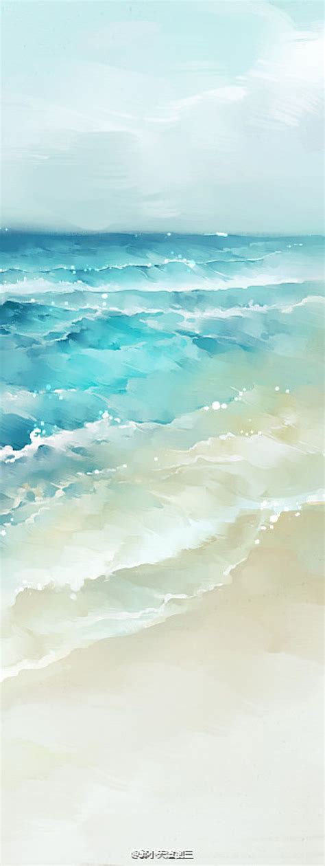 watercolor | Watercolor ocean, Beach watercolor, Watercolor landscape