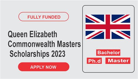 Queen Elizabeth Commonwealth Masters Scholarships 2023! Fully Funded ...