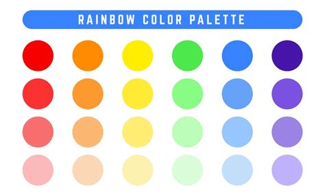 Rainbow Vector Color Palette Set 2209488 Vector Art at Vecteezy