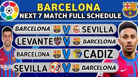 BARCELONA LA LIGA FIXTURES 2022- APRIL FULL MATCH SCHEDULE | FCB NEXT ...