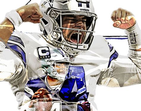 Dak Prescott Poster Dallas Cowboys Wall Art, Art Print, Sports Art ...