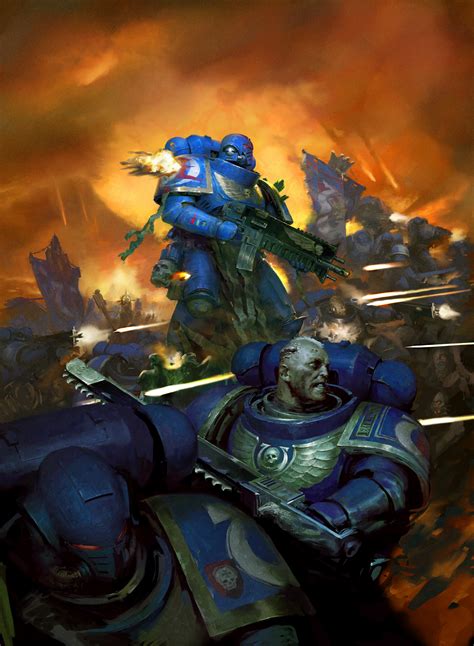 Space Marine Codex cover by Paul Dainton : r/ImaginaryWarhammer