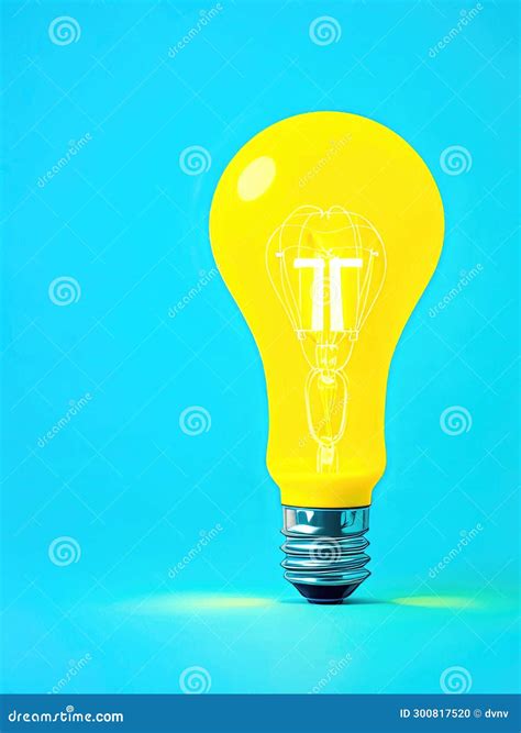 Glowing Light Bulb Isolated on Blue. Good Idea, Business Idea Theme ...