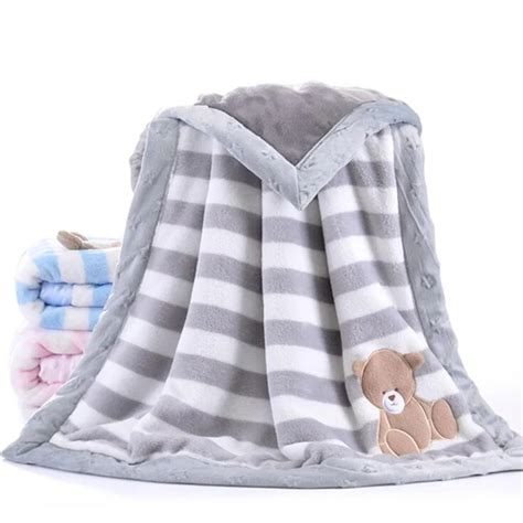 Winter Baby Blankets Newborns Thicken Flannel Swaddle Baby Blanket Warm ...