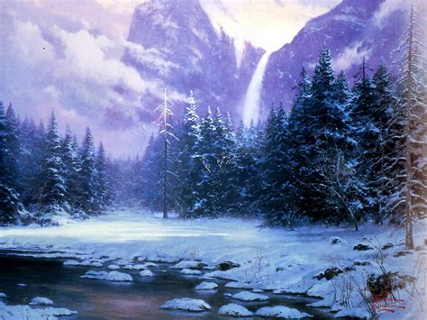 Thomas Kinkade Winter - Winter Fan Art (23436547) - Fanpop