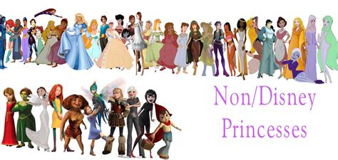 Non/Disney Princess Lineup by Aladdin2001 on DeviantArt