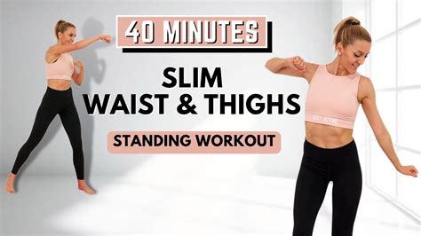 🔥40 Min SLIM WAIST & THIGH: No Jumping AB + LEG Workout🔥LOW IMPACT HIIT ...