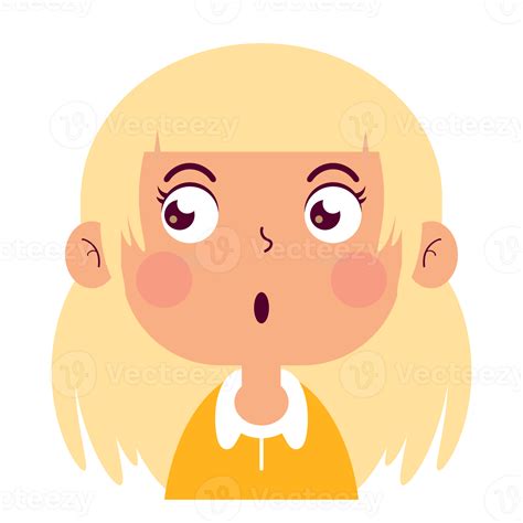 girl doubt face cartoon cute 16587454 PNG