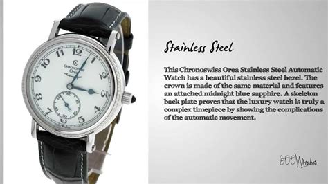 Chronoswiss Orea Stainless Steel Automatic Watch - YouTube