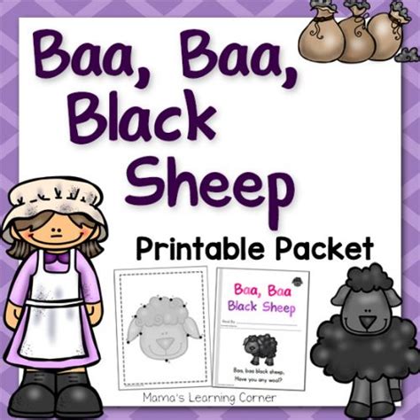 Baa Baa Black Sheep Nursery Rhyme Packet - Mamas Learning Corner