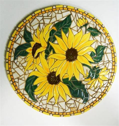 mosaic sunflowers | Mosaic tile art, Mosaic art, Sunflower mosaic