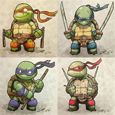 How To Draw Cartoon Ninja Turtles at How To Draw