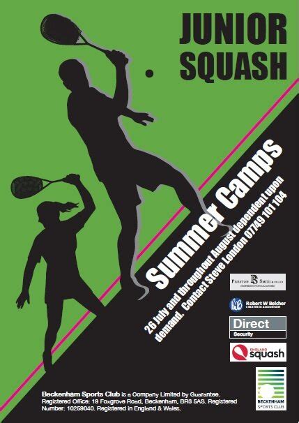 Junior Squash Summer Camps — Beckenham Sports Club