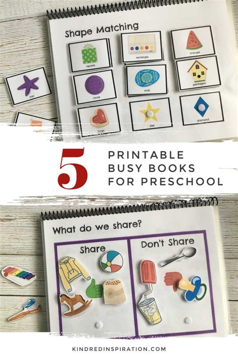 Printable Busy Books for Preschool (amazing resource for learning ...