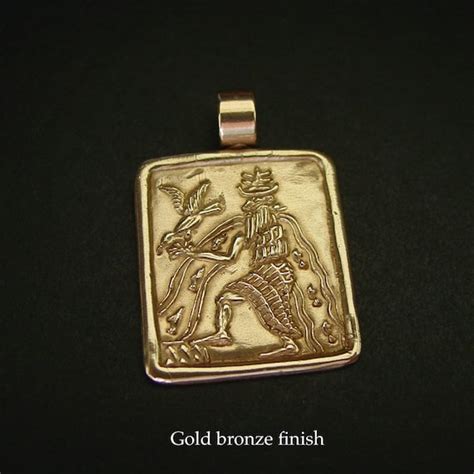 Enki Mesopotamia God of Creation Pendant - Assyrian Jewelry - Anunnaki ...