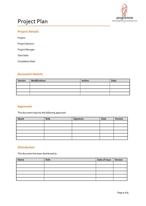 48 Professional Project Plan Templates [Excel, Word, PDF] - Template Lab