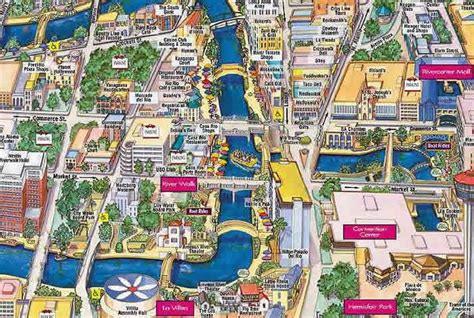 San Antonio Riverwalk Map Printable