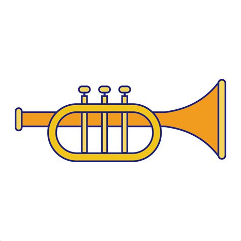 Trumpet Icon Flat Design Vector 14468412 Vector Art at Vecteezy