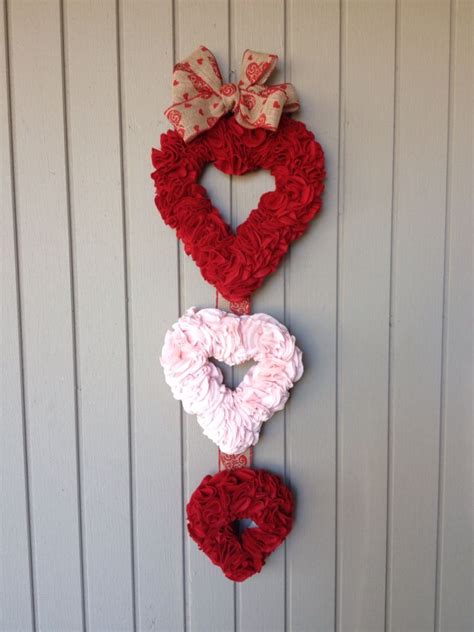 Valentine's Day Wreath - all material from Hobby Lobby: 3 styrofoam ...