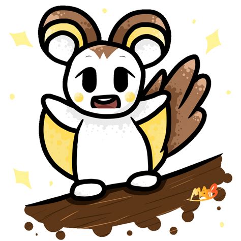 Shiny Emolga Gif! (Has Speedpaint) by TheDrawingMorgs on DeviantArt