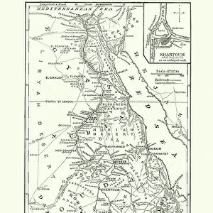 Mahdist War, Map of the rebellion in Sudan, 1884 Our beautiful Wall Art ...