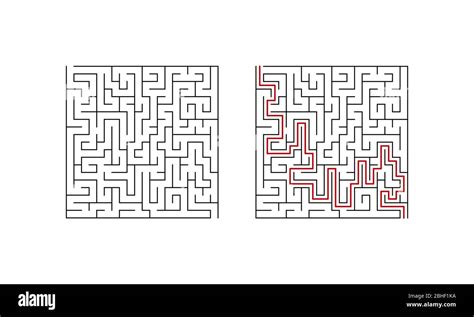 Labyrinth maze game for children. Difficult puzzle with solution ...