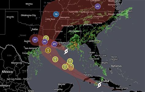 Two storms from the Gulf of Mexico head for the US