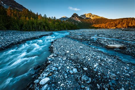 New: An alpine mountain river close to sunset - NiO Photography